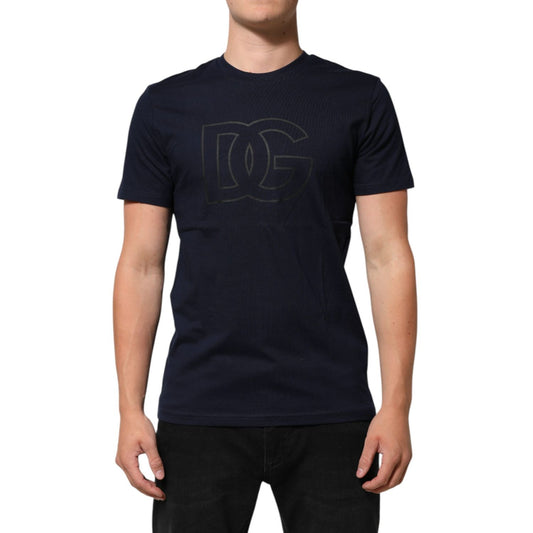 Dolce & Gabbana Dark Blue Cotton DG Logo Print Men’s Top T-shirt 1728,67345645728,Blue,Clothing,Dolce & Gabbana,M,Material: 100% Cotton,Men,New with tags,Pattern - Shirts - Clothing,S,Shortsleeve - Shirts - Clothing,T-Shirts - Clothing,T-Shirts - T-Shirts