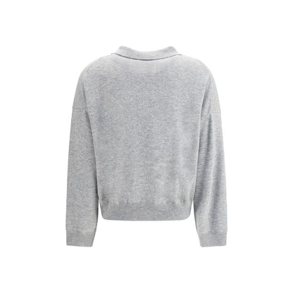 Allude Gray Fleece Wool Sweatshirt