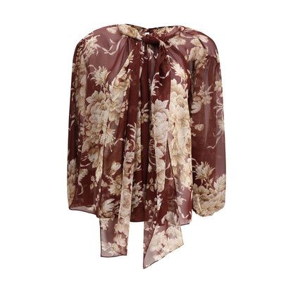 Dolce & Gabbana Bordeaux Silk Pattern Shirt