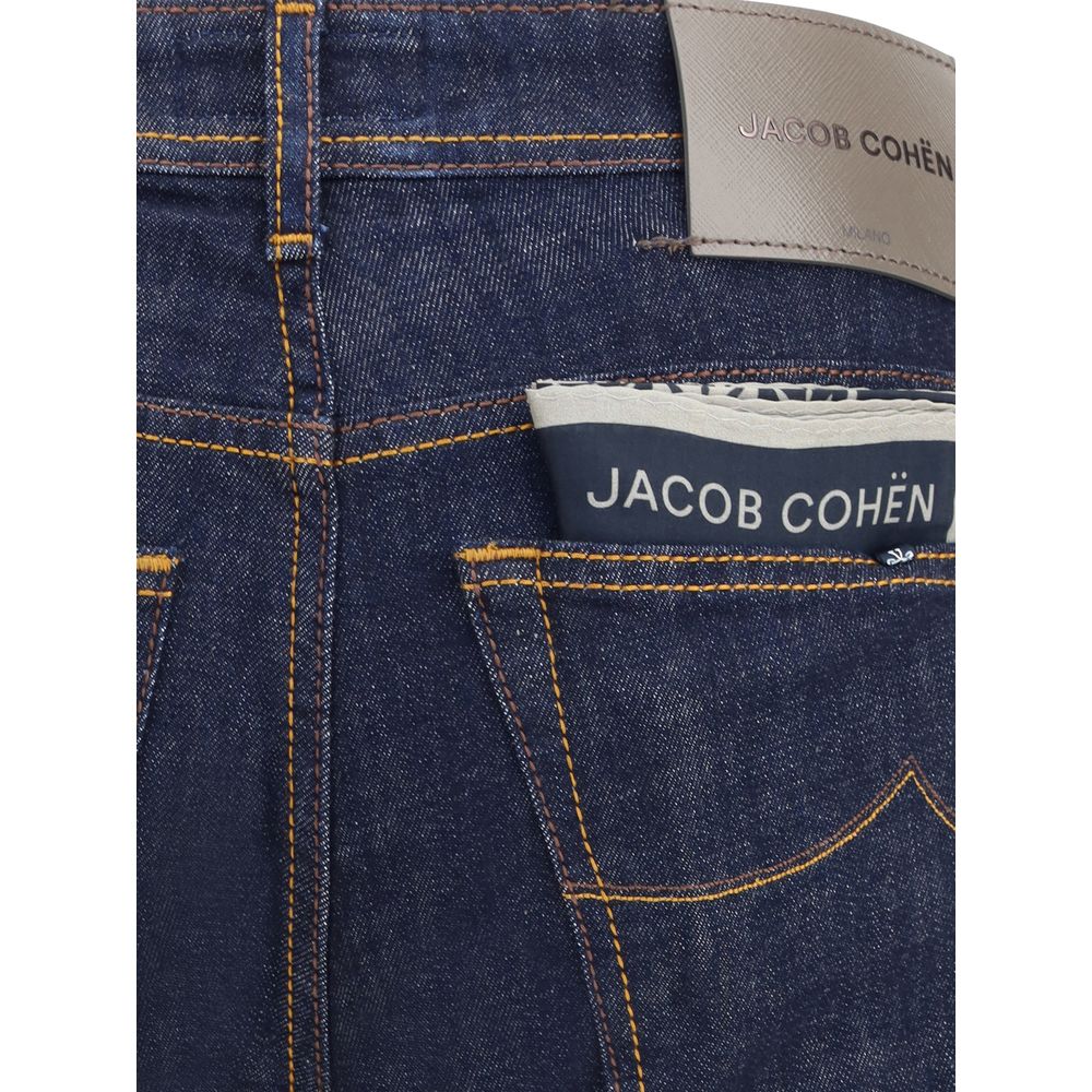 Jacob Cohen Blue Cotton Skinny Jeans