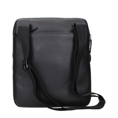 Piquadro Black Leather Crossbody Bag