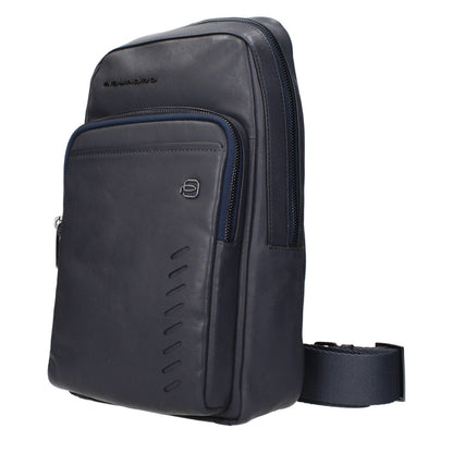 Piquadro Blue Leather Crossbody Bag