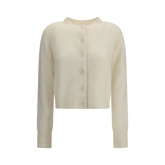 Lisa Yang Azalea Cardigan in soft cashmere with crew neck and button closure.