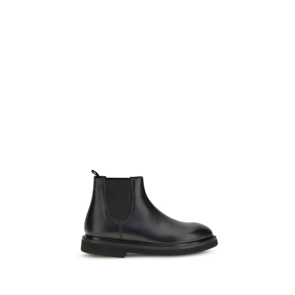 Premiata Black Calf Leather Bos Taurus Chelsea Boots