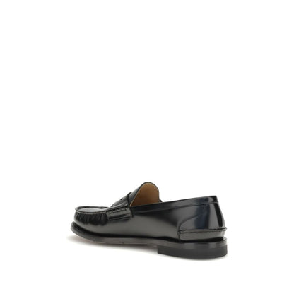 Premiata Black Calf Leather Bos Taurus Slip-On Loafers