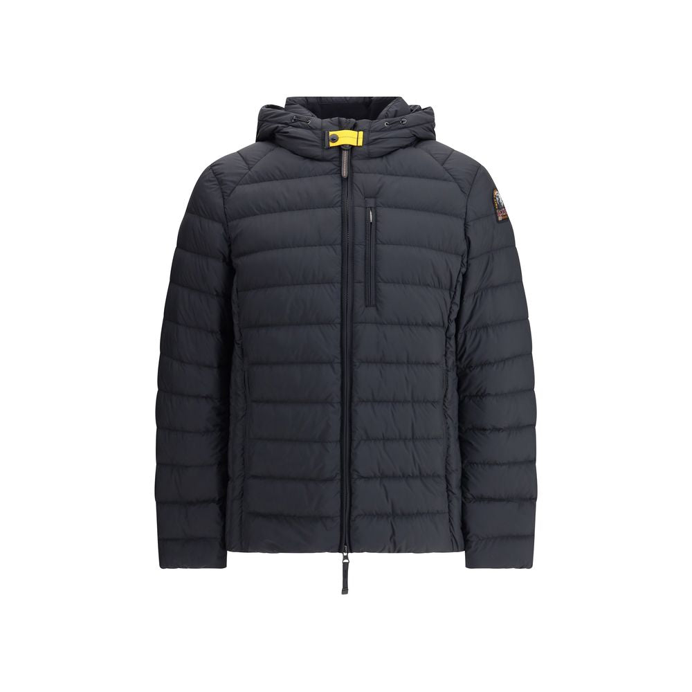 Parajumpers Last Minute hooded Down Jacket with water-repellent finish, adjustable drawstring hood, and multiple pockets.