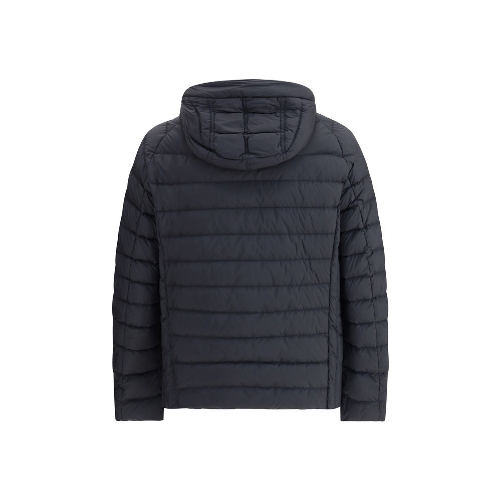 Back view of Parajumpers Last Minute hooded Down Jacket with adjustable hood and water-repellent finish.