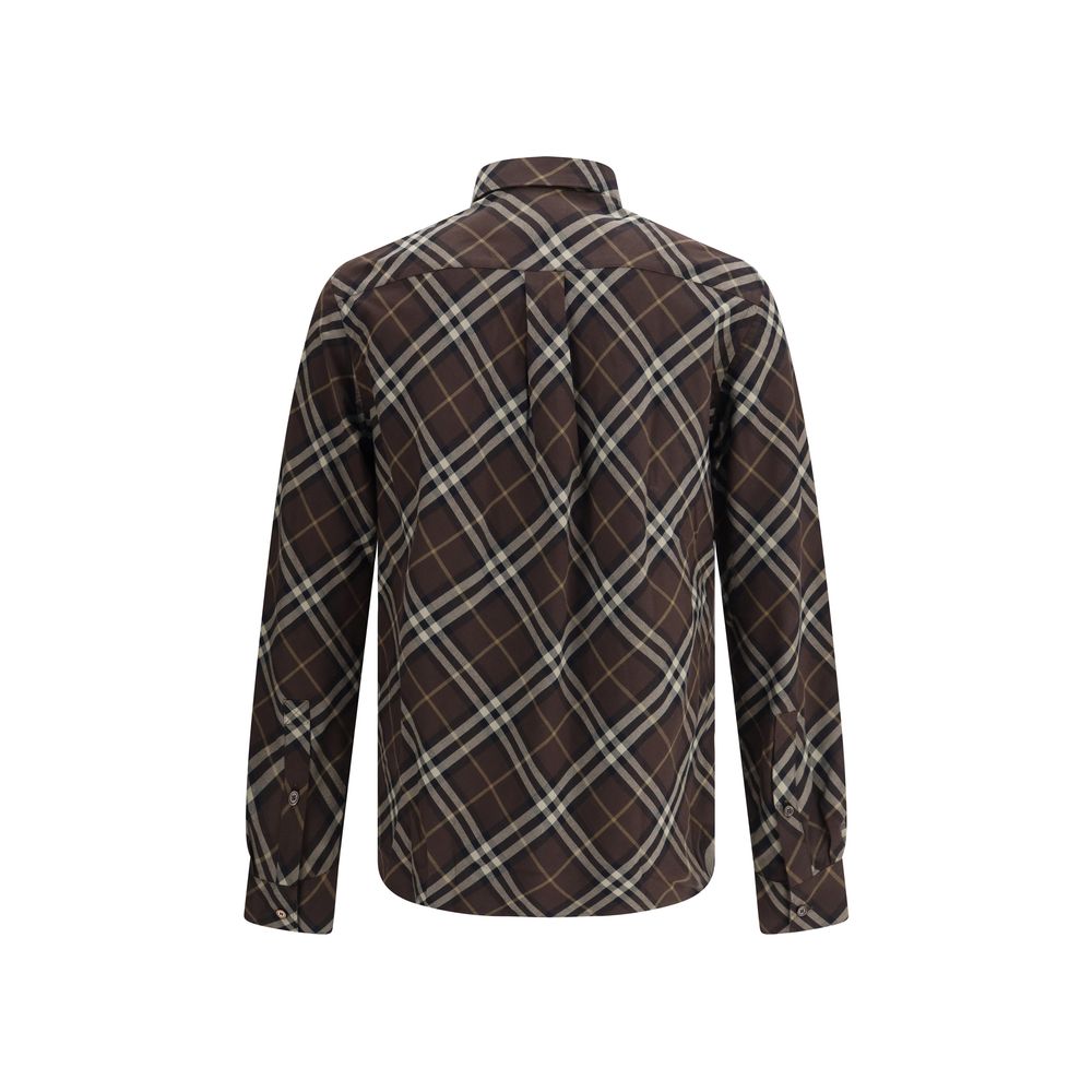 Burberry Brown Cotton Pattern Shirt