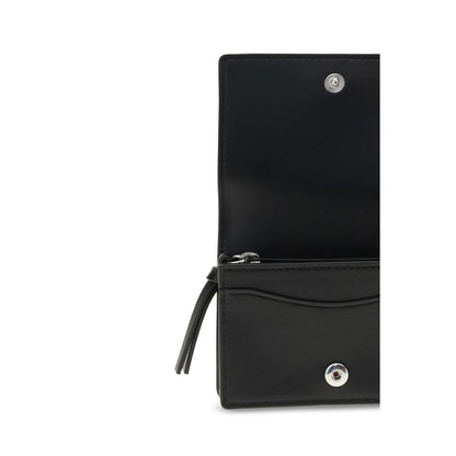 Ganni Black Recycled Leather Wallet