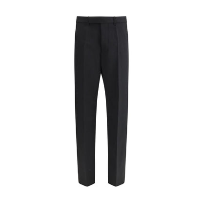 Rick Owens Black Fleece Wool Dress Pants