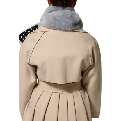 Dolce & Gabbana Powder Blue Mink Fur Neck Warmer Scarf