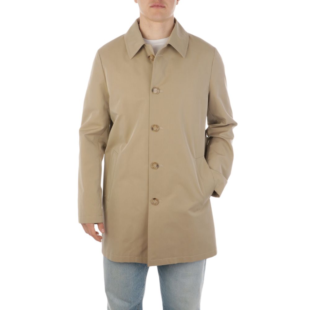 Aquascutum Black Cotton Men's Coat