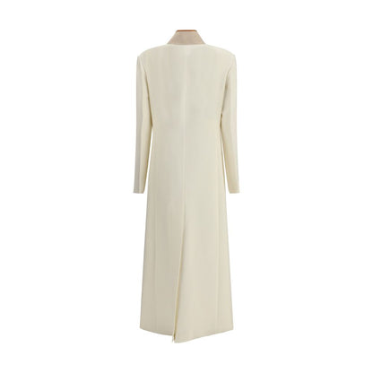 Di Stavnitser White Fleece Wool Coat