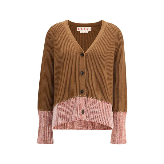 Marni Brown Viscose Cardigan