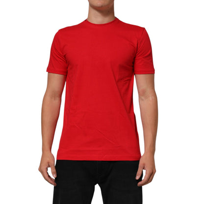 Dolce & Gabbana Red Goodluck 2023 Cotton Crew Neck T-shirt
