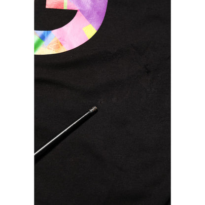 Dolce & Gabbana Black Logo Print Cotton Crew Neck  T-shirt