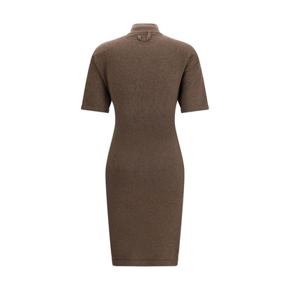 Jacquemus Brown Merino Wool Casual Dress