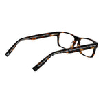 Fila Brown Men Glasses Frame, full-rim cellulose acetate with demo plastic lenses, rectangle style, size 52-15-145
