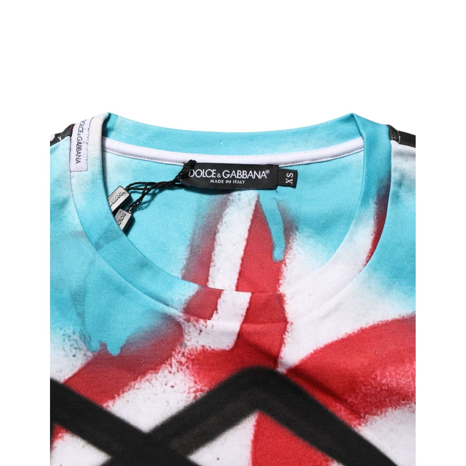 Dolce & Gabbana White Graffiti Crew Neck Short Sleeves T-shirt