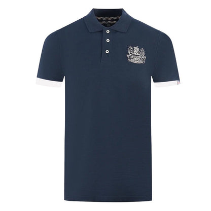 Aquascutum Blue Cotton Men Polo Shirt