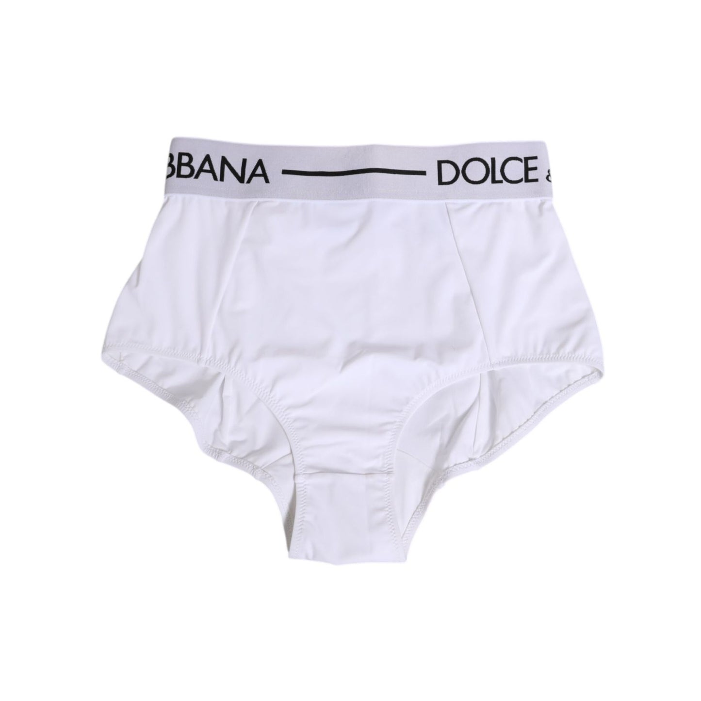 Dolce & Gabbana White Nylon Logo Waistband Coulotte Underwear