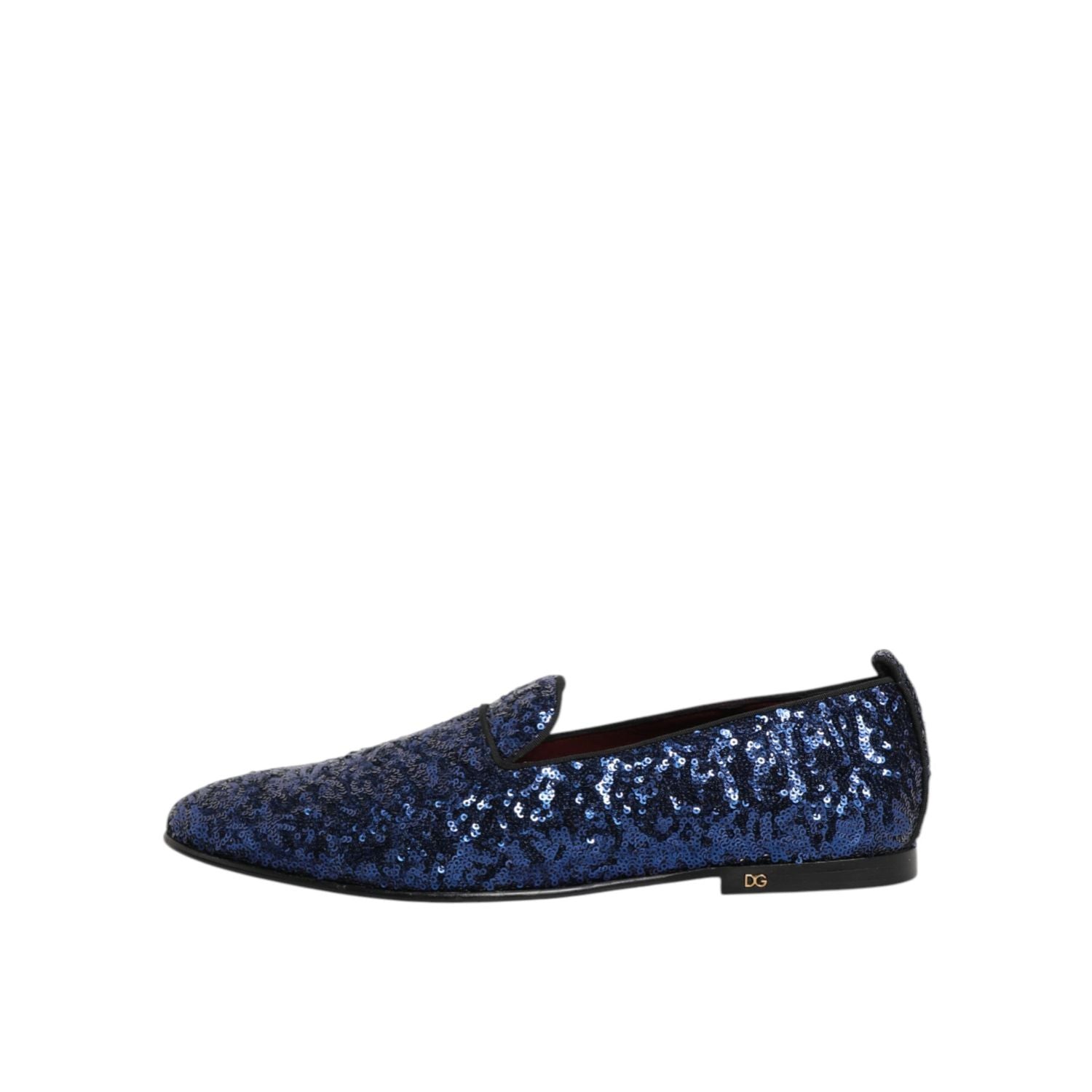 Dolce & Gabbana Blue Sequined Loafers Slippers Men Dress Shoes