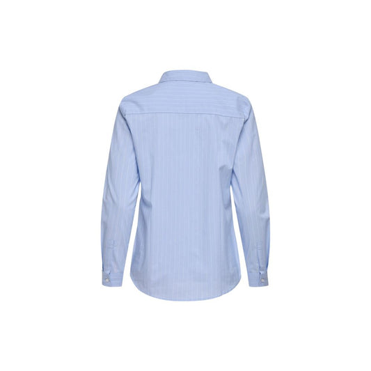 Jacqueline De Yong Blue Cotton Blouse