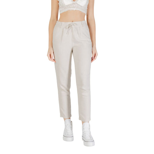 Only Bicolor Linen Casual Pants
