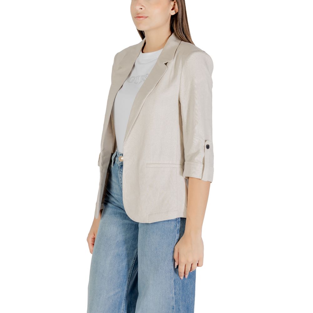 Only Beige Linen Blazer