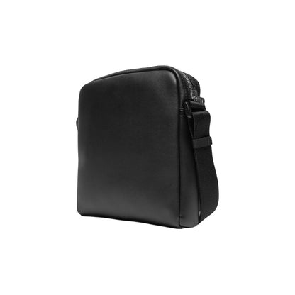 Calvin Klein Jeans Black Polyethylene Messenger Bag with adjustable strap, ideal for style and functionality in everyday use.