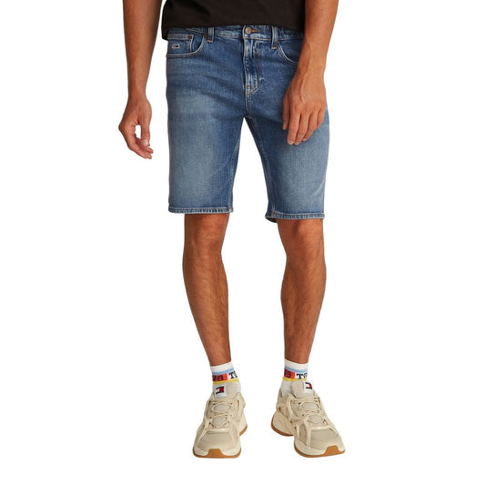 Tommy Hilfiger Jeans Blue Recycled Cotton Bermuda Shorts 1728,71956299936,Bermuda - Shorts - Clothing,Blue,Clothing,Men,New with tags,Shorts - Clothing,Tommy Hilfiger Jeans,W30,W31,W33