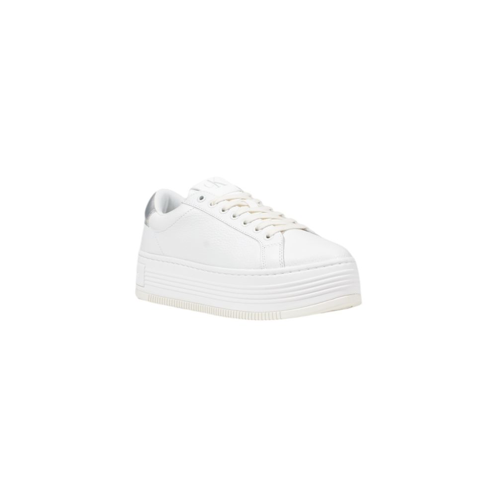 Calvin Klein Jeans Silver Leather Platform Sneakers 1728,71956299936,Calvin Klein Jeans,EU40/US10,New with tags,Platform - Sneakers - Shoes,Shoes,Silver,Sneakers - Shoes,Women