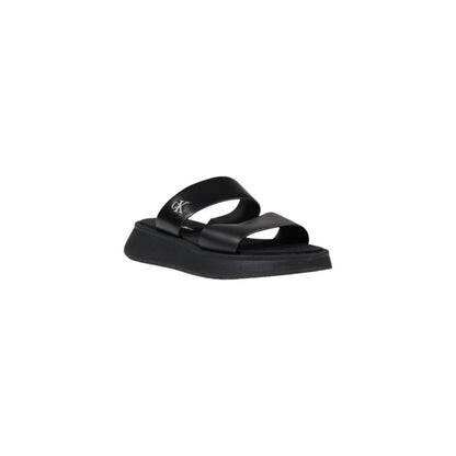 Calvin Klein Jeans Black Leather Sandals 1728,71956299936,Black,Calvin Klein Jeans,EU40/US10,Flat - Sandals - Shoes,New with tags,Sandals - Shoes,Shoes,Women