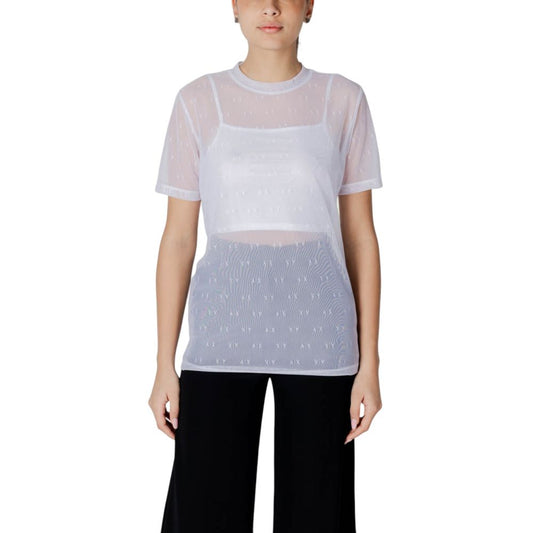 Armani Exchange White Polyamide T-Shirt 1728,71956299936,Armani Exchange,Clothing,IT38|XS,IT40|S,IT42|M,New with tags,T-Shirts - Clothing,T-Shirts - T-Shirts - Clothing,White,Women