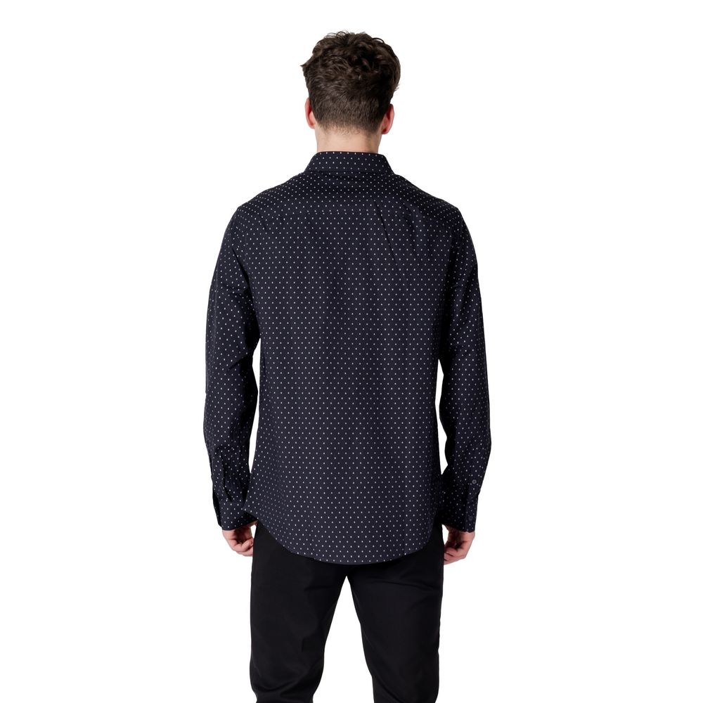 Armani Exchange Blue Cotton Pattern Shirt 1728,71956299936,Armani Exchange,Blue,Clothing,IT44 | S,Men,New with tags,Pattern - Shirts - Clothing,Shirts - Clothing