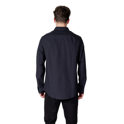 Armani Exchange Blue Cotton Pattern Shirt 1728,71956299936,Armani Exchange,Blue,Clothing,IT44 | S,Men,New with tags,Pattern - Shirts - Clothing,Shirts - Clothing