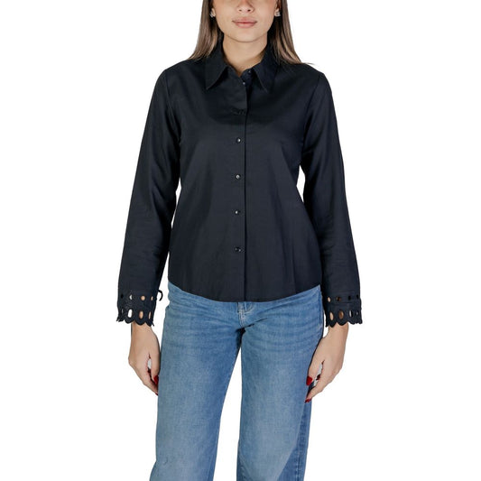Jacqueline De Yong Black Cotton Blouse 1728,71956299936,Black,Blouses - Shirts - Clothing,Clothing,IT38|XS,IT40|S,IT42|M,IT44|L,Jacqueline De Yong,New with tags,Shirts - Clothing,Women