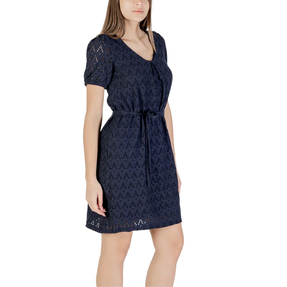 Vila Clothes Blue Recycled Polyester Short Dress