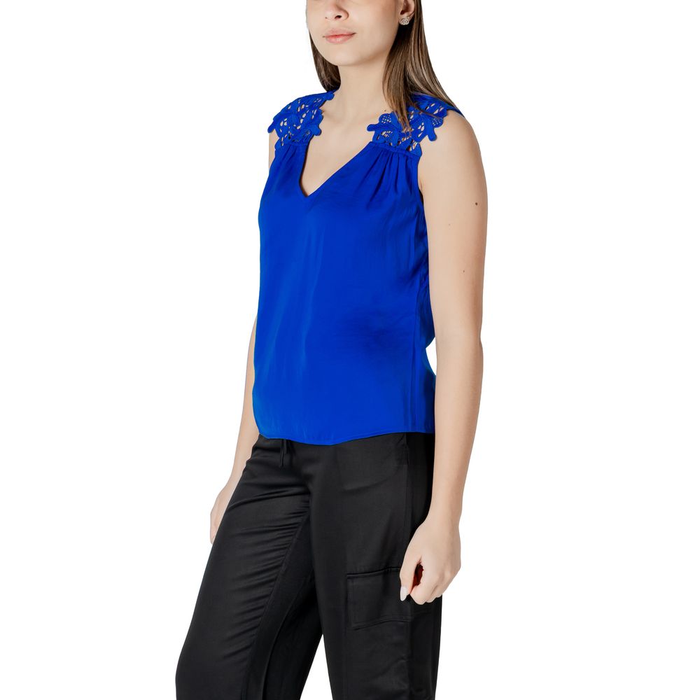 Morgan De Toi Blue Polyester Tank Tops