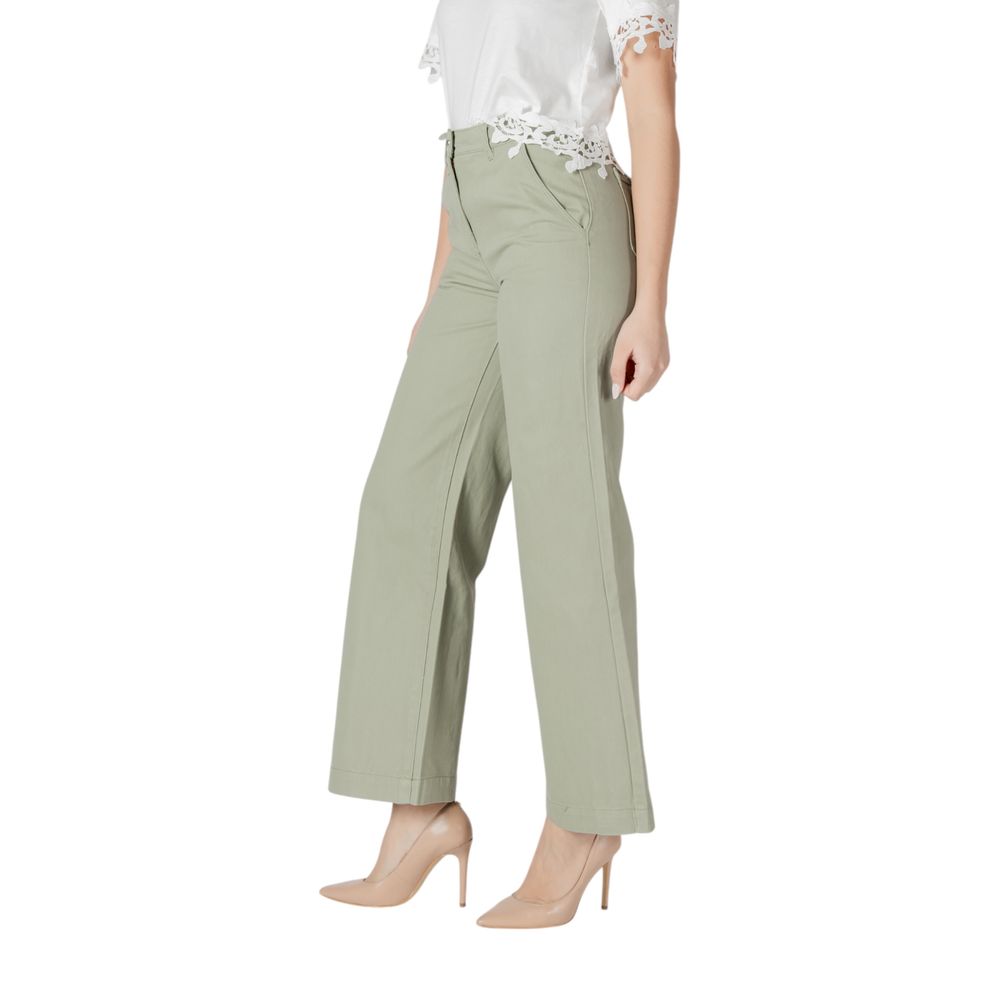 Morgan De Toi Green Cotton Relaxed Fit Jeans