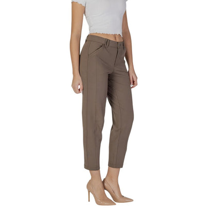 Street One Brown Polyester Pant