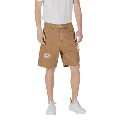 Gianni Lupo Beige Cotton Bermuda Shorts
