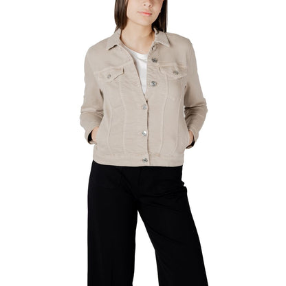 Street One Beige Cotton Jackets & Coat