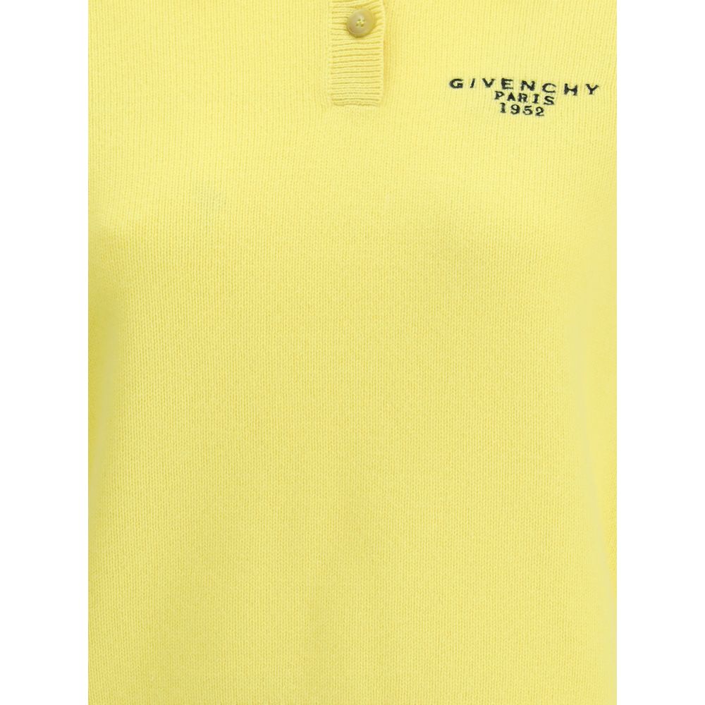 Givenchy Yellow Wool Polo Shirt