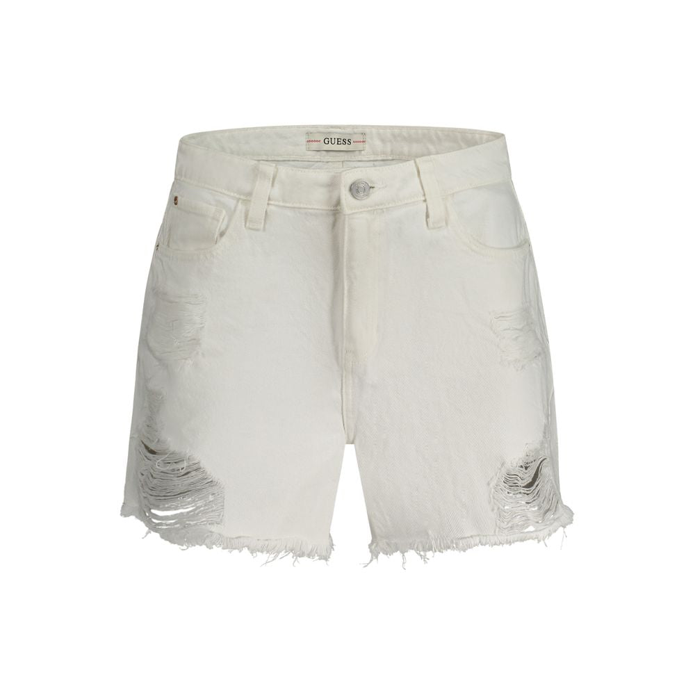Guess Jeans White Cotton Short