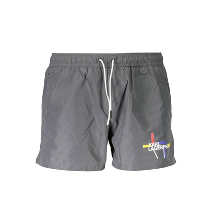 Karl Lagerfeld Gray Polyester Swimwear