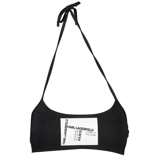 Karl Lagerfeld Black Elastane Swimwear