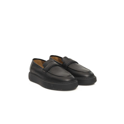 Cerruti 1881 Black Leather Men's Loafer