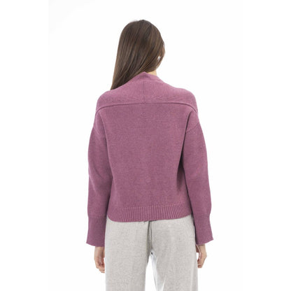 Alpha Studio Multicolor Merino Wool Women Cardigan
