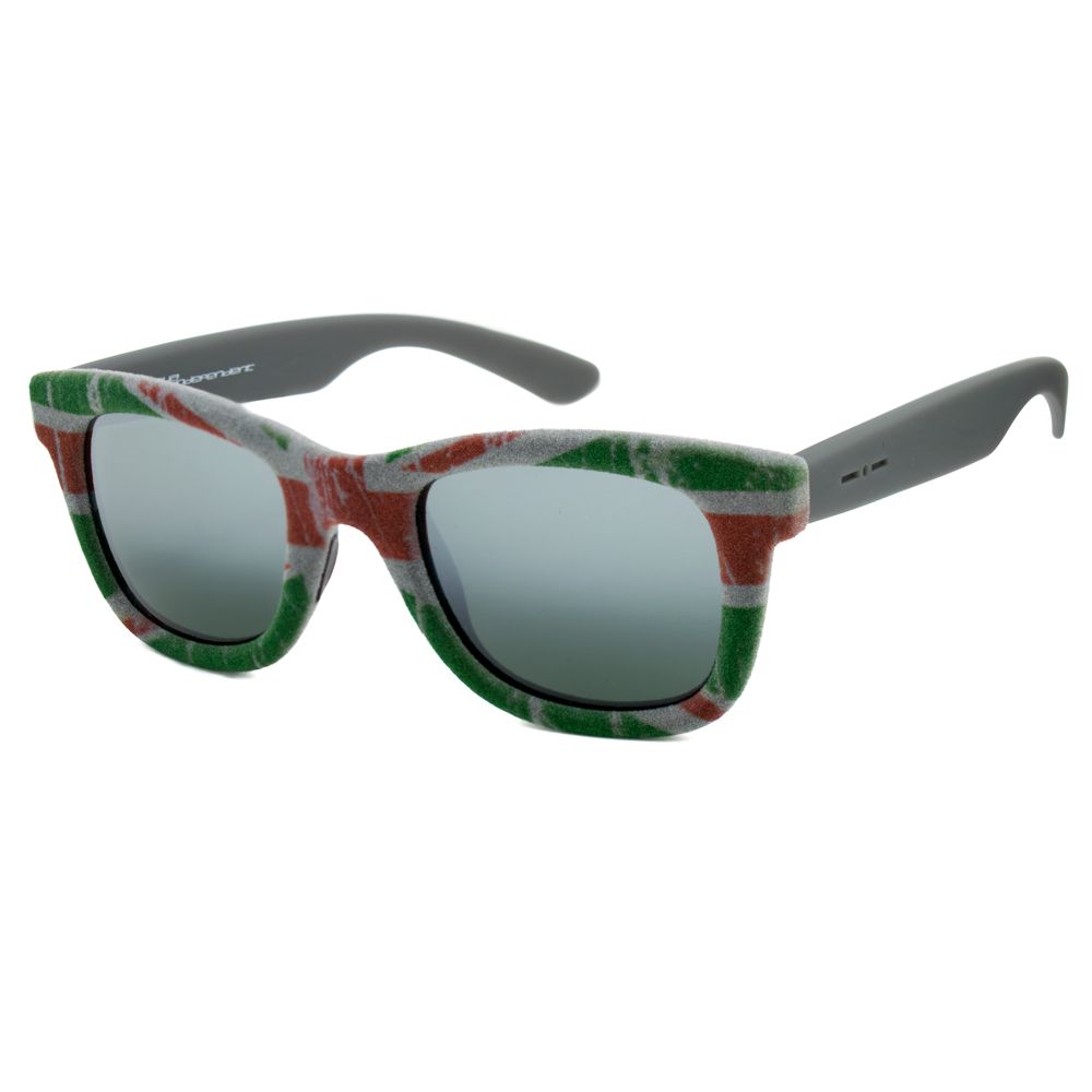 Italia Independent Bicolor Acetate Sunglasses with gray green frame, measuring 52/12/135 mm, perfect for women seeking stylish eyewear.